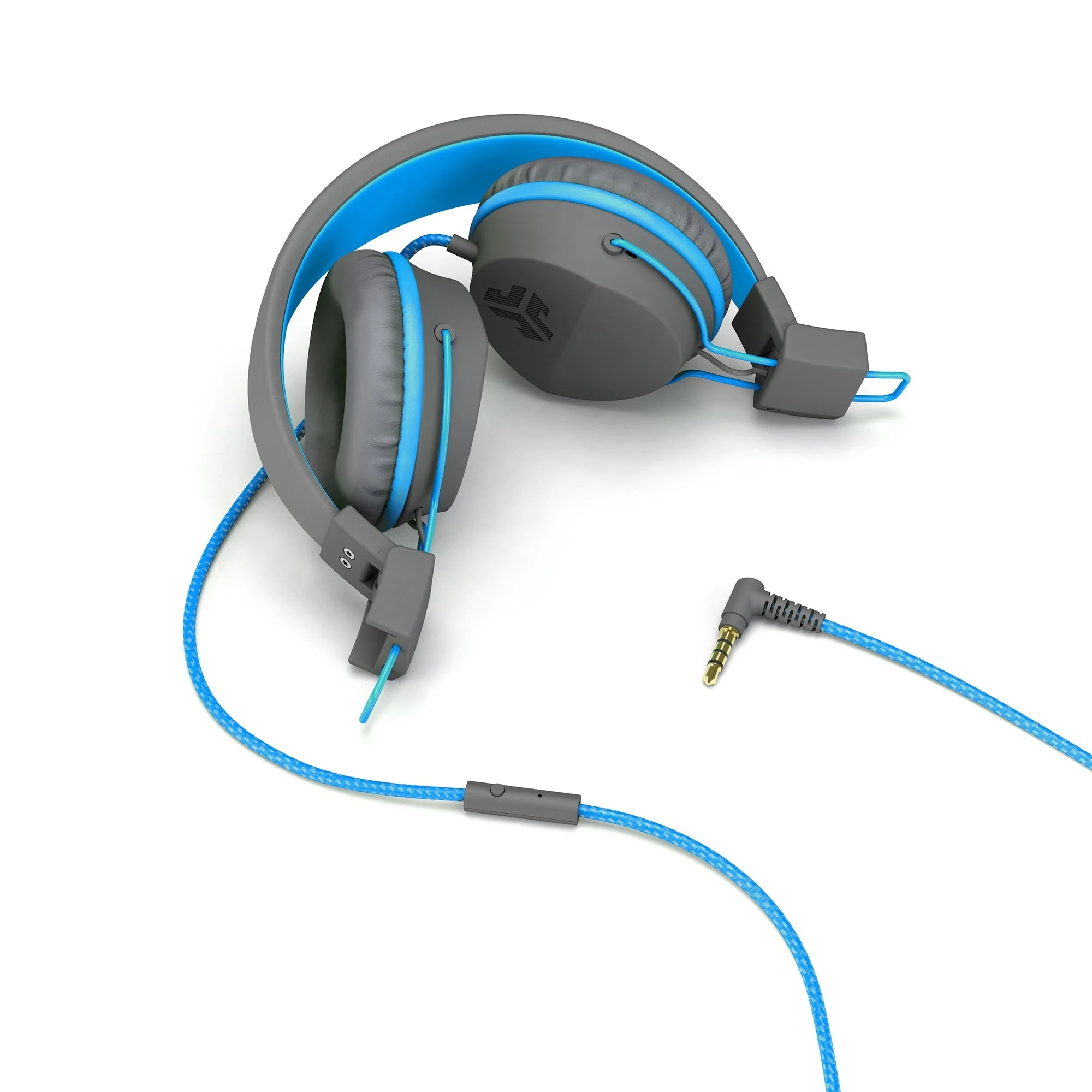 JBuddies Studio On-Ear Kids Wired Headphones Graphite/Blue - Image 4