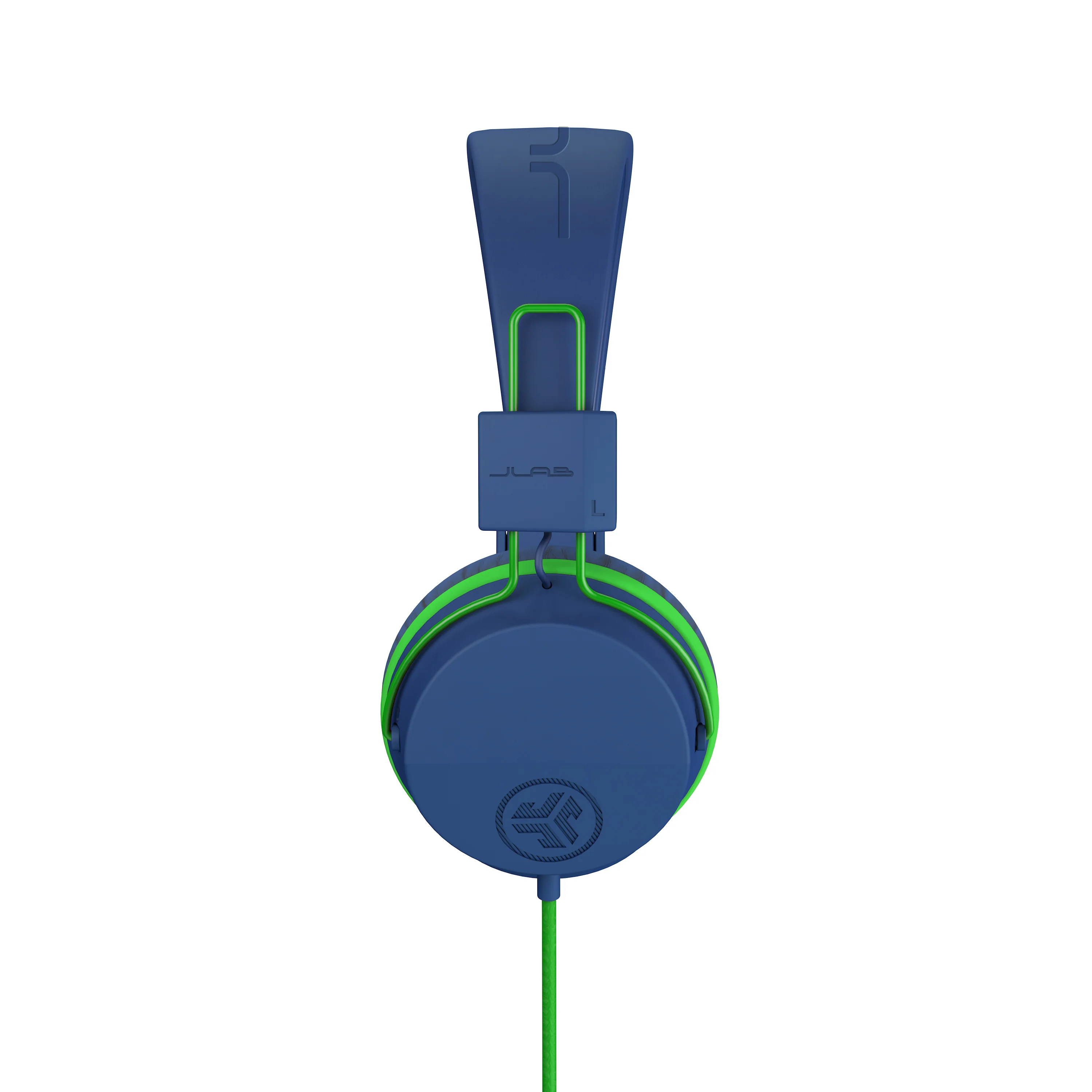 JBuddies Studio On-Ear Kids Wired Type-C Headphones Blue/Green - Image 5